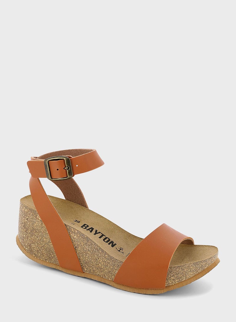 Sol Strappy Mid Heel Wedges