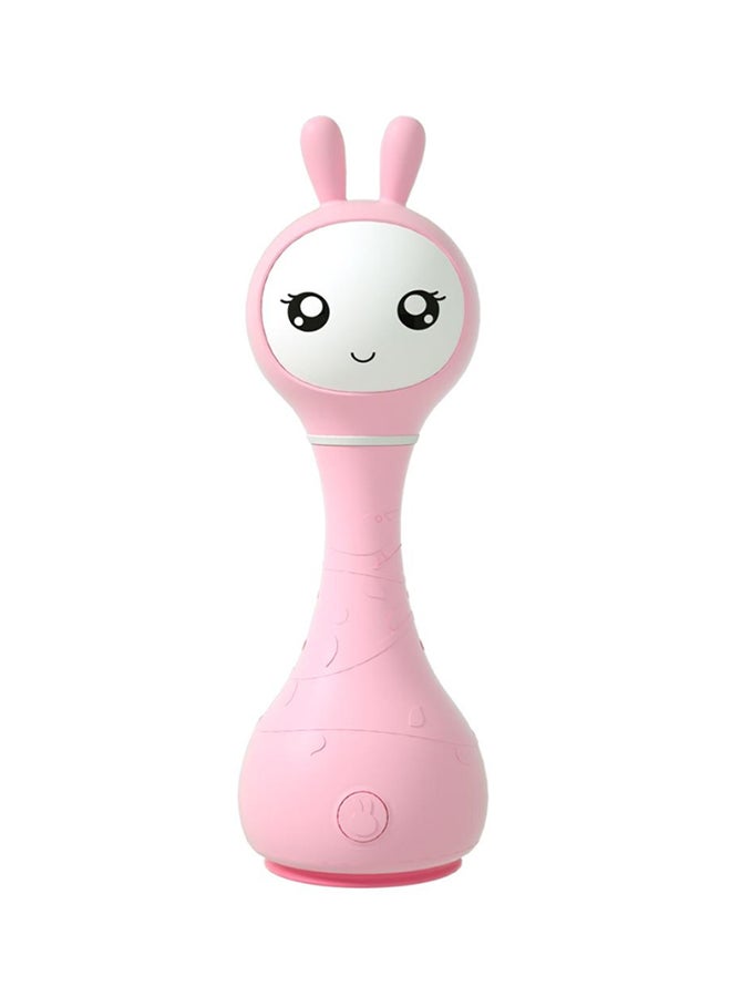 Alilo – Smarty Shake & Tell Rattle, R1 - Smarty Pink | Shake & Tell Rattle, Music, Stories, & Color Learning for Babies | Hi-Fi Sound, Light-Up Ears, USB Charging | 0+