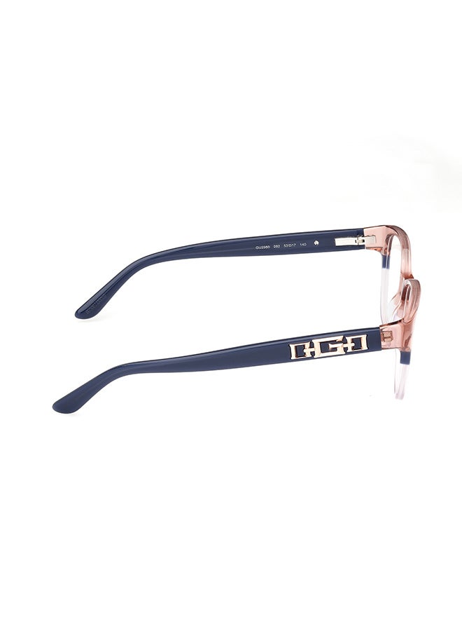 Women's Round Eyeglass Frame - GU298009253 - Lens Size: 53 Mm