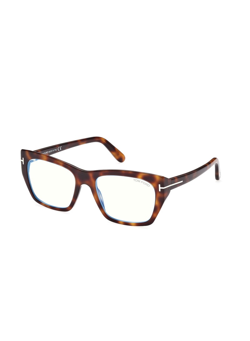 Women's Asymmetrical Eyeglass Frame - FT5846-B05353 - Lens Size: 53 Mm