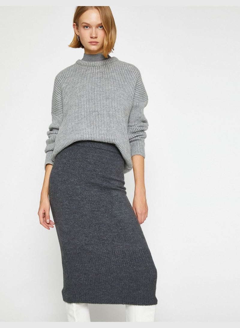 Tricot Midi Skirt