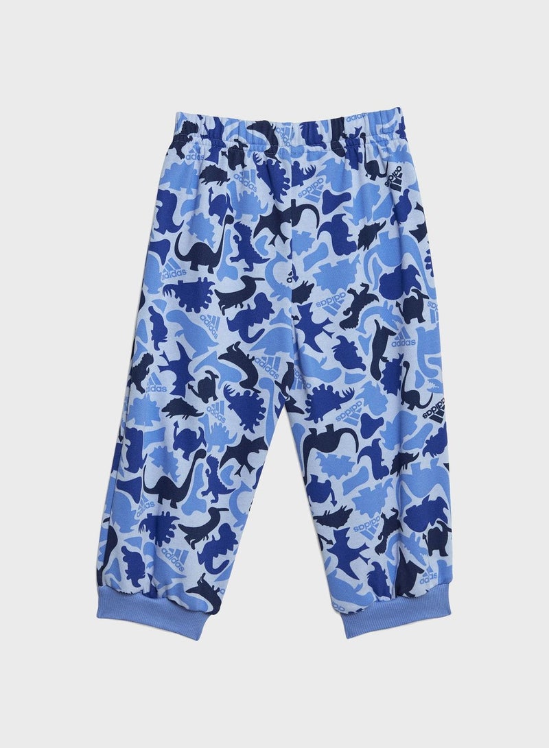 Dino Camo Allover Print French Terry Jogger Set