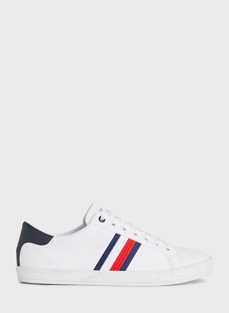 Stripe Low Top Lace Up Sneakers