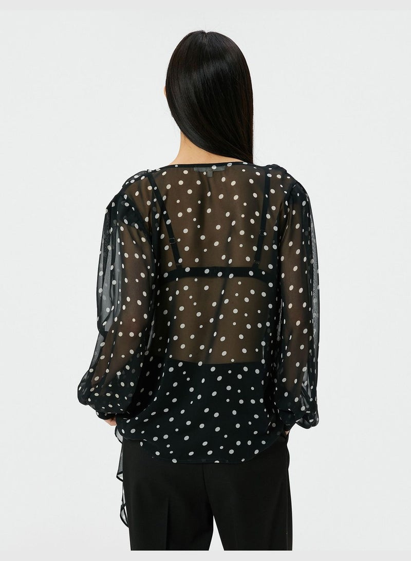 Polka-Dot Blouse