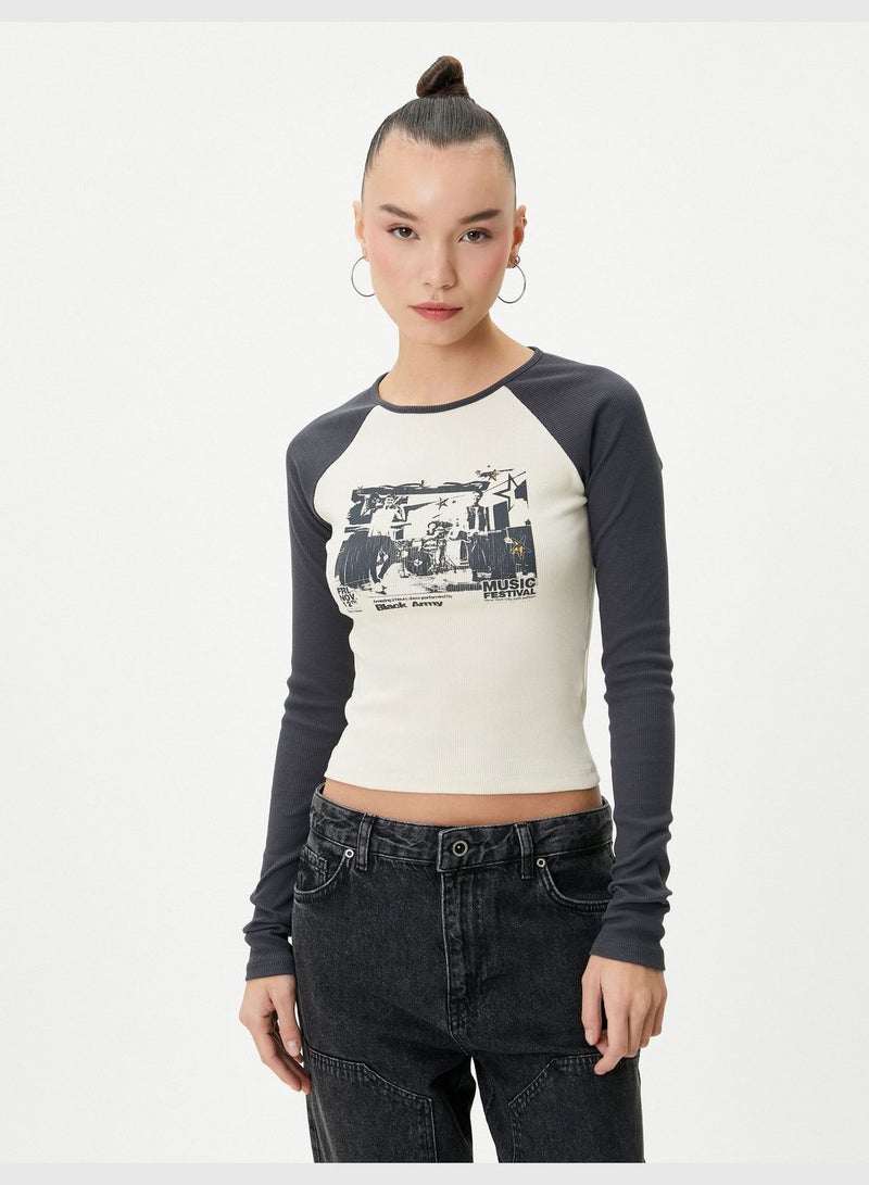 Printed Crop T-Shirt