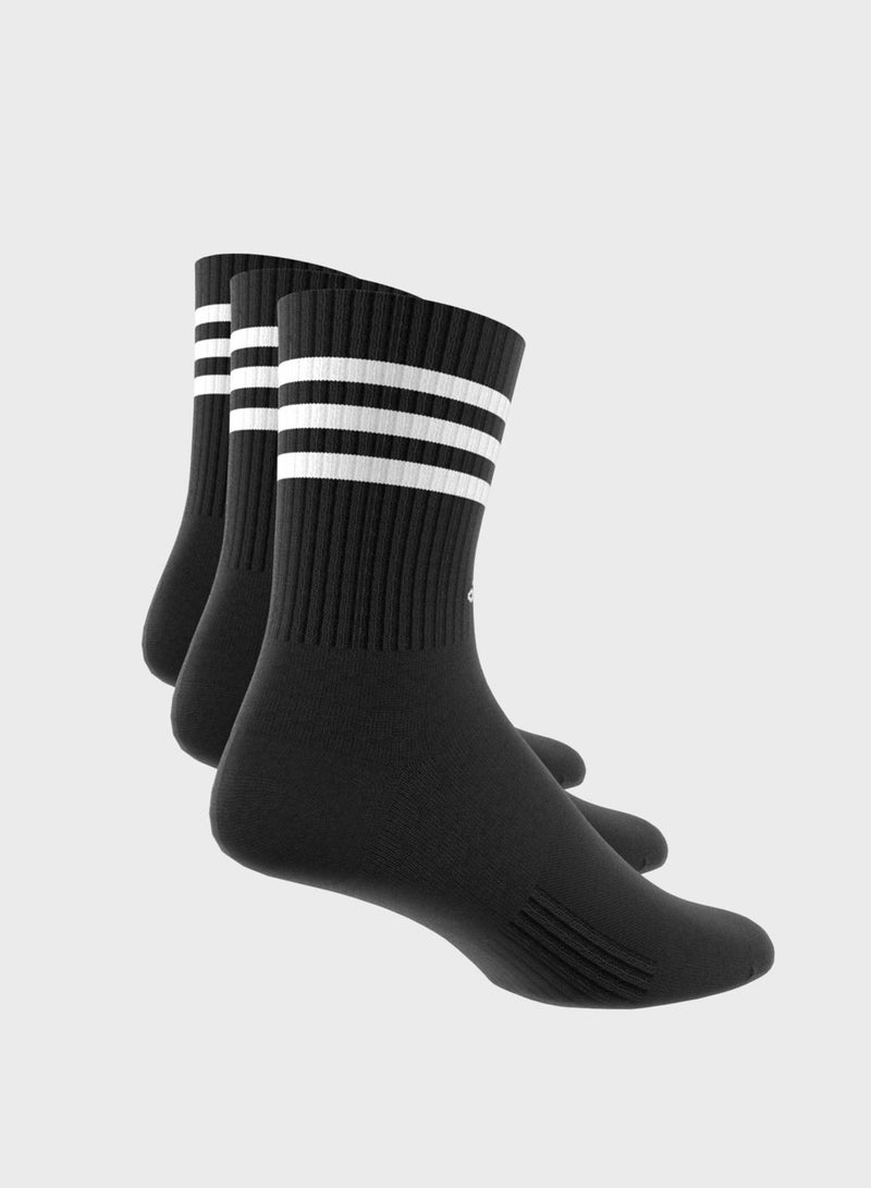 3-Stripes Cushioned Crew Socks 3 Pairs