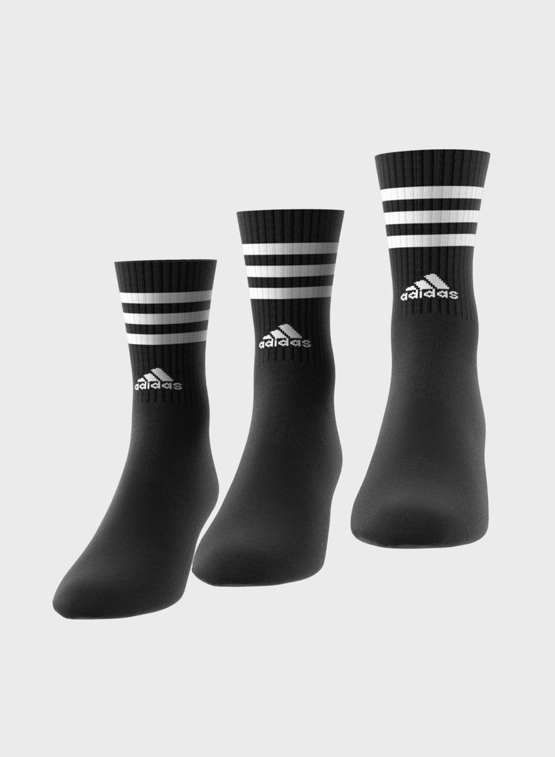 3-Stripes Cushioned Crew Socks 3 Pairs