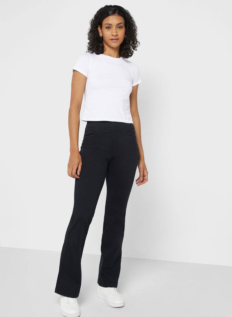 High Waist Straight Fit  Flared Jeans