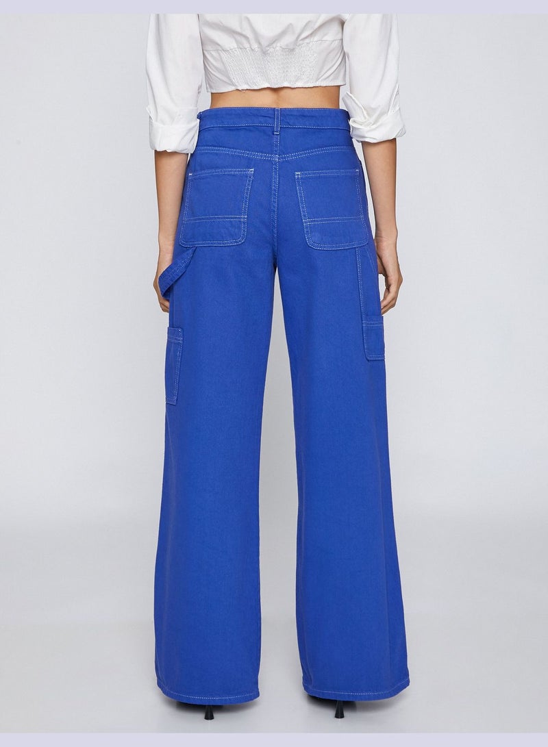 Wide Leg Denim Trousers High Waist - Bianca Jean