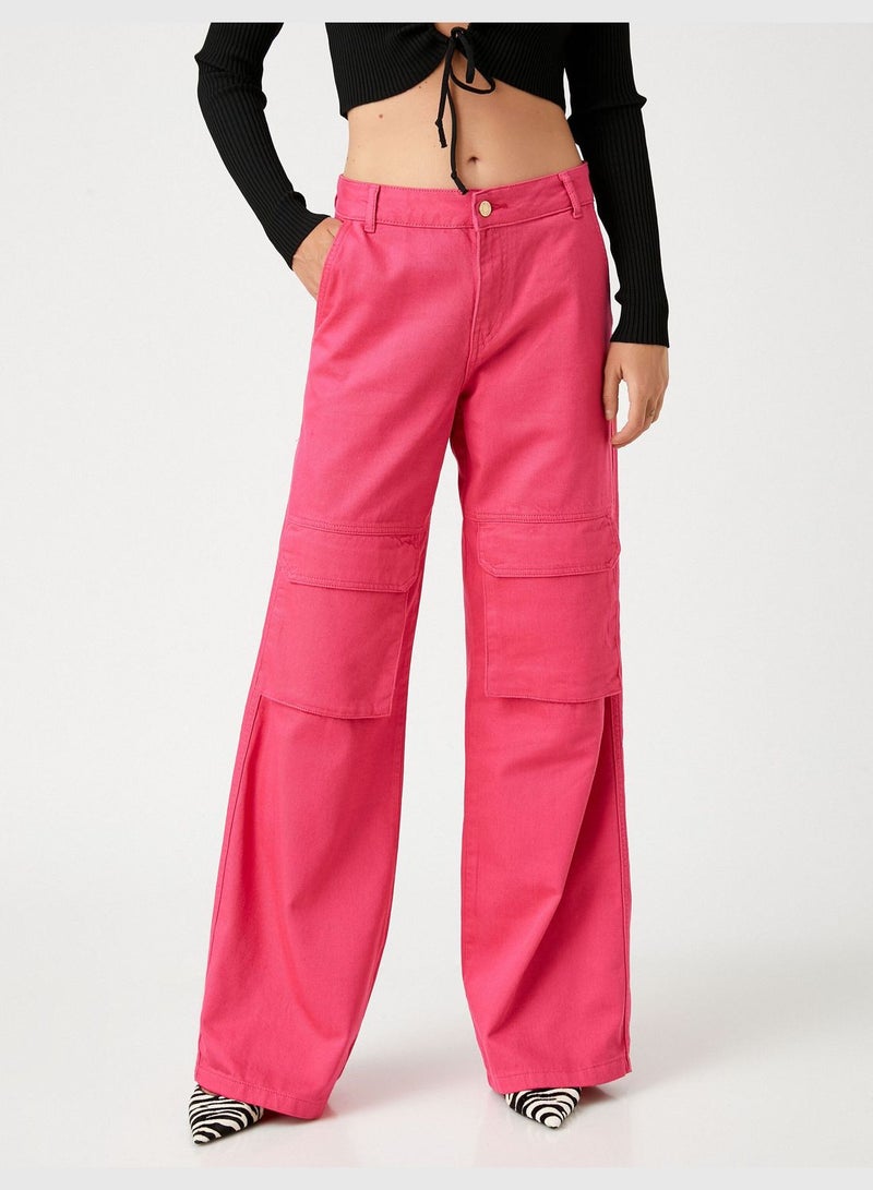 Wide Leg Cargo Trousers