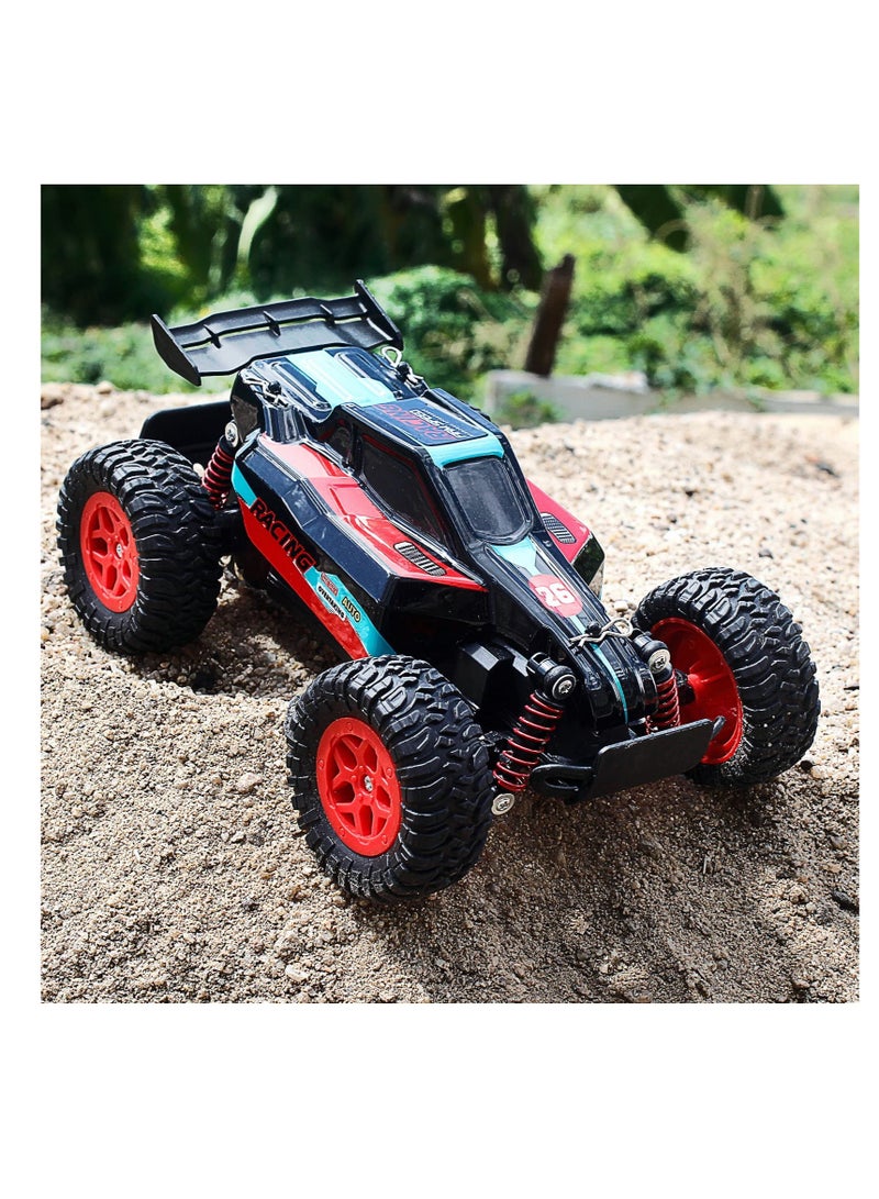Loozix RC Racing Car, 1:20 Scale 2.4GHZ Remote Control 20KM/H High Speed Racing RC Truck Electric Toy Vehicle with 2 Rechargeable Batteries for Boys Kids