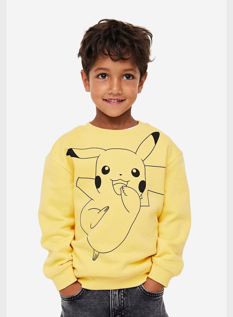Kids Pikachu Print Sweatshirt