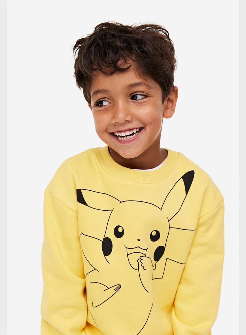 Kids Pikachu Print Sweatshirt