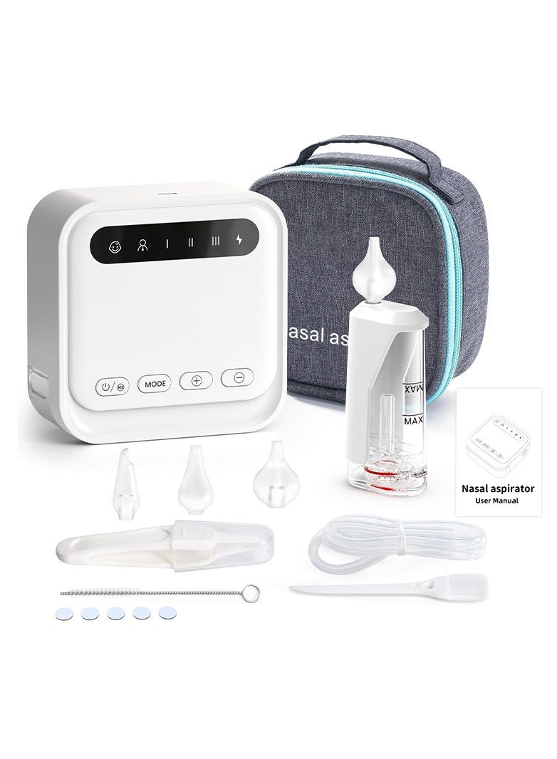 Nasal Aspirator for Baby Electric Nose Sucker with 2 Modes 6 Levels of Hospital-Grade Suction