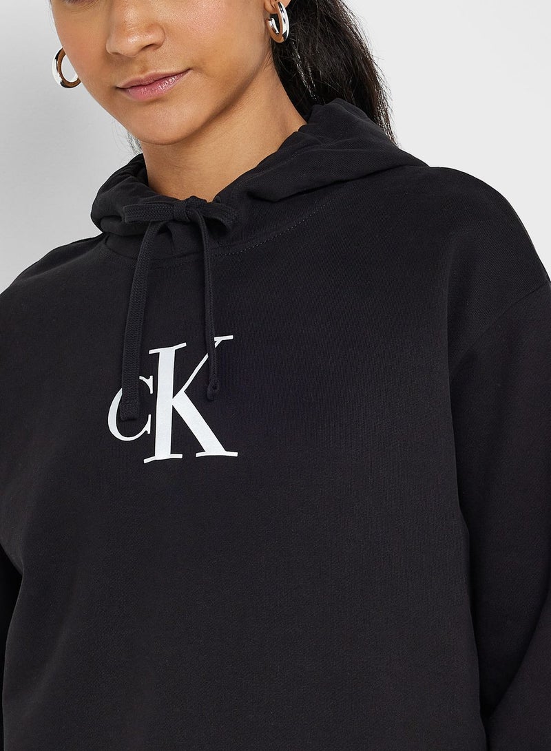 Crew Neck Logo Hoodie