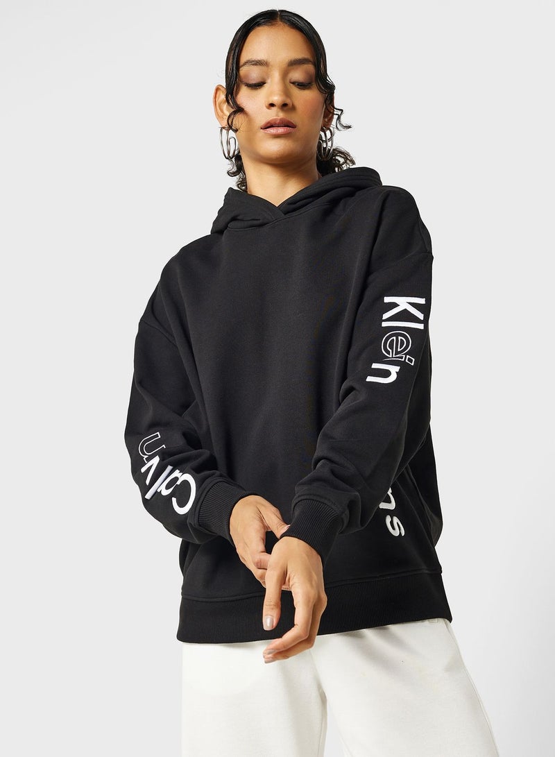 High Neck Graphic Hoodie