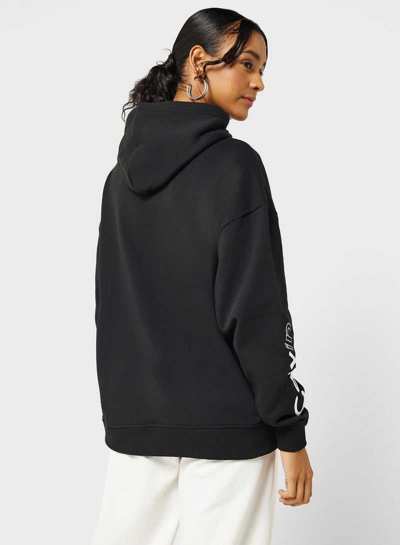 High Neck Graphic Hoodie