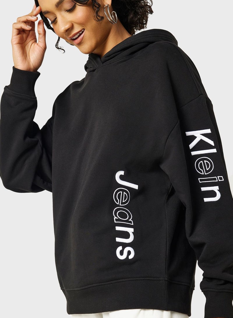 High Neck Graphic Hoodie