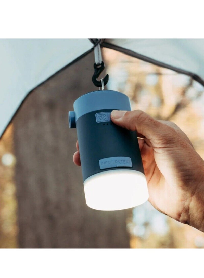 Solar Rechargeable Air Pump Inflator Hanging Camping Light and Mobile Charger