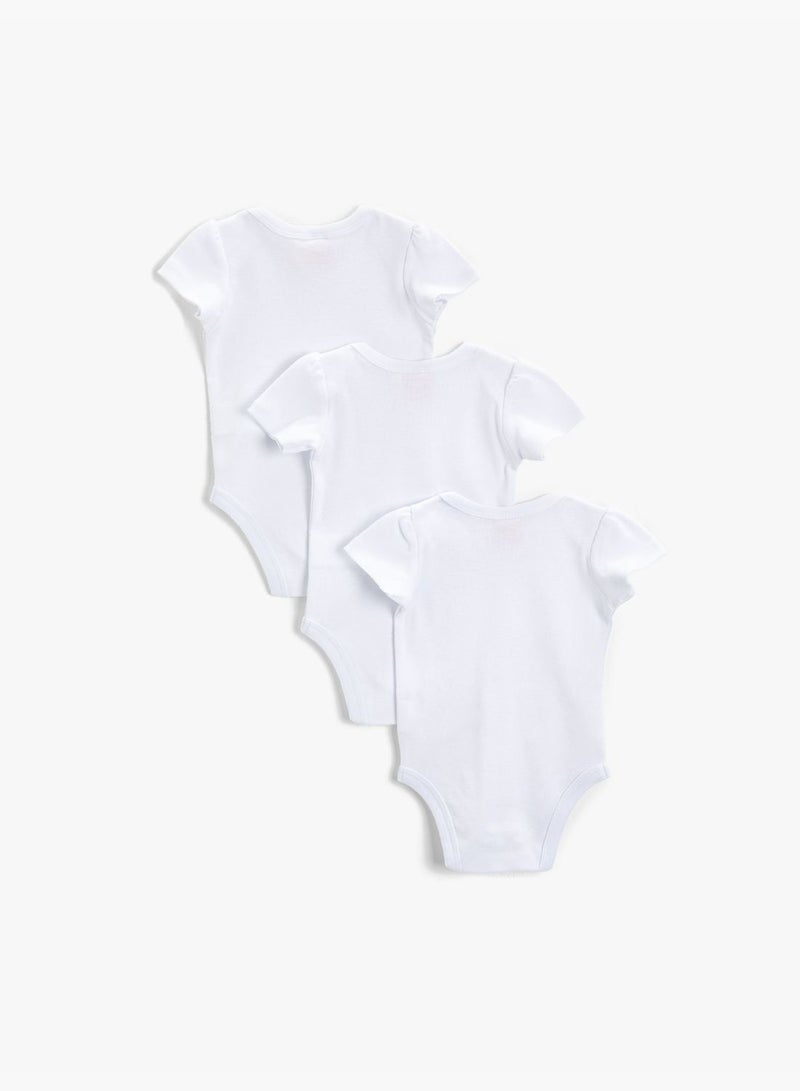 3-Pack Short Sleeve Bodysuit Set Cotton