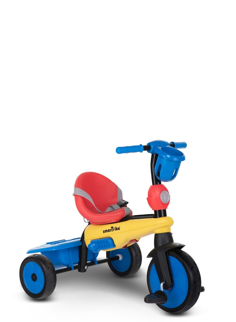 SmarTrike Breeze Multi-Stage Toddler Tricycle - 15 to 36 Months - 2 Stage Training Wheels - Adjustable Handle - Multicolor