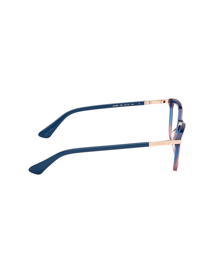 Women's Square Eyeglass Frame - GU288009252 - Lens Size: 52 Mm