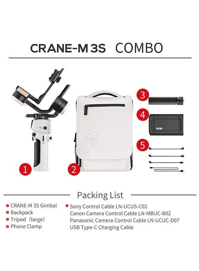 ZHIYUN CRANE-M3S COMBO Camera Handheld 3-Axis Gimbal Stabilizer