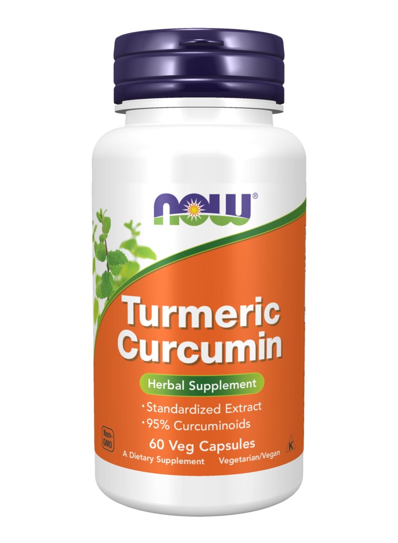 Now Turmeric Curcumin 60 Veg Capsules