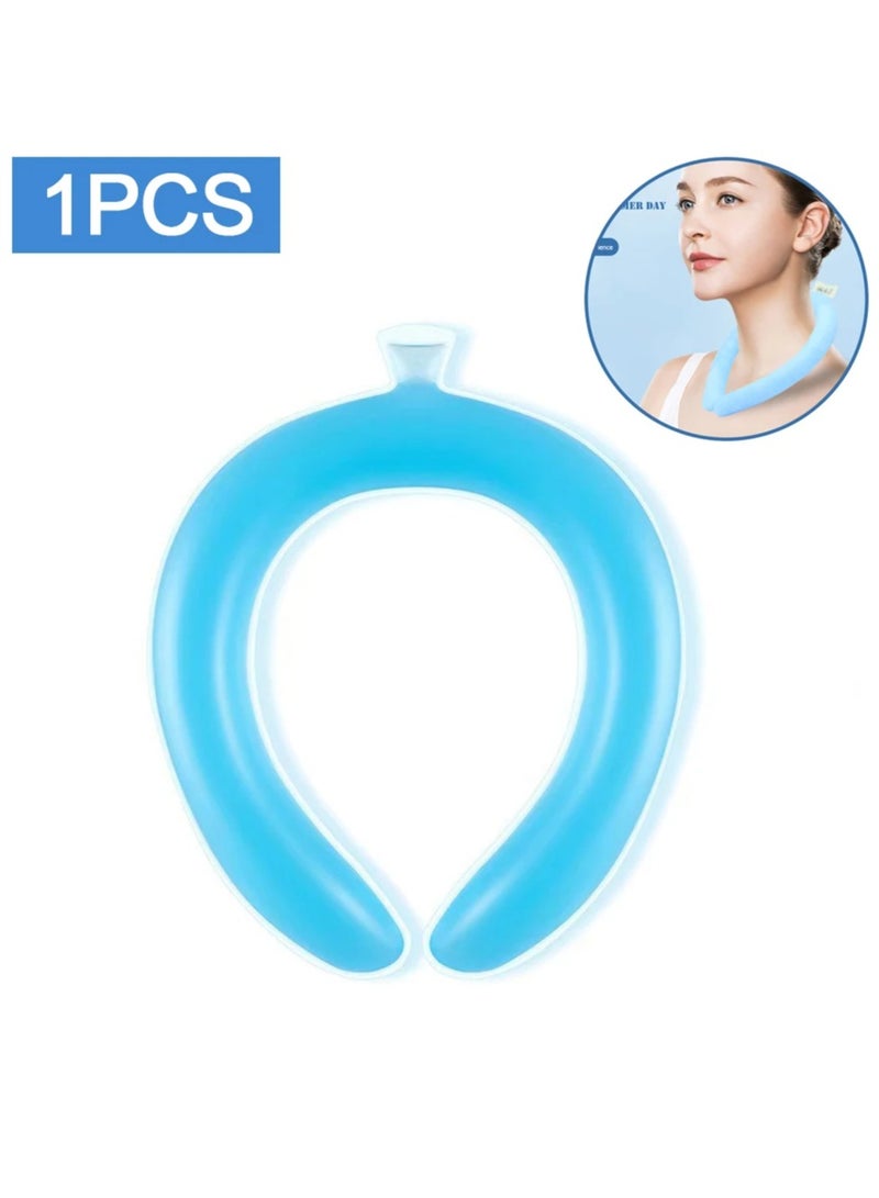 Neck Cooling Ring Reusable Hands Free Cold Tube Portable Neck Cooler Easy To Clean Summer Wearable Ice Cooling Collars