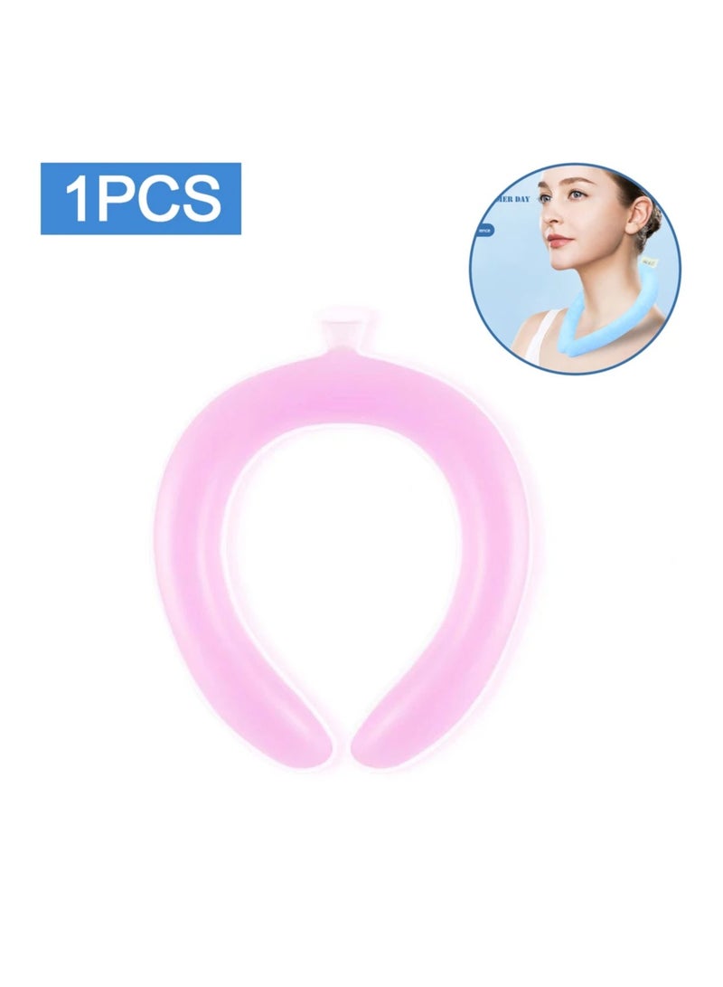 Neck Cooling Ring Reusable Hands Free Cold Tube Portable Neck Cooler Easy To Clean Summer Wearable Ice Cooling Collars