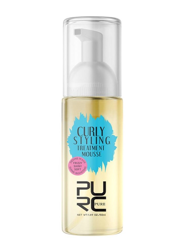 Curly Styling Hair Treatment Mousse Wavy Hair Products Shampoo Smoothing Castor Oil for Dry Damaged Frizz Hair Care