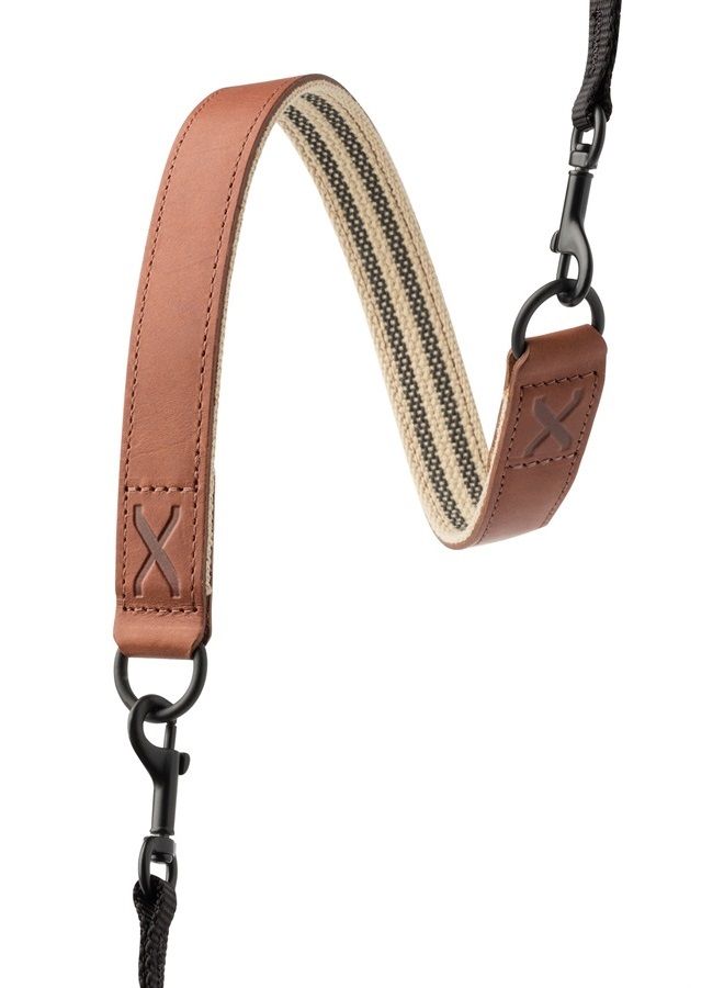 Premium Leather Camera Strap - Brown