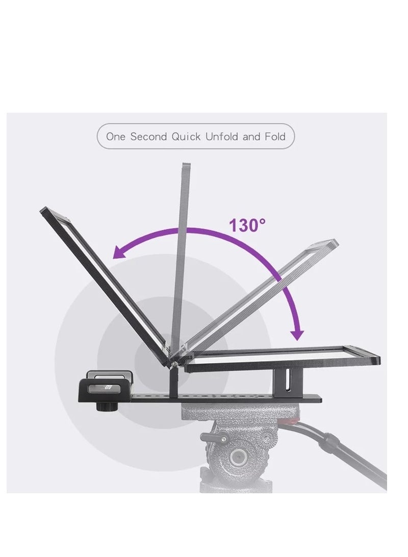 Desview T12 Teleprompter for 11 inch iPad Tablet Phone DSLR Camera Prompter For TV Interview