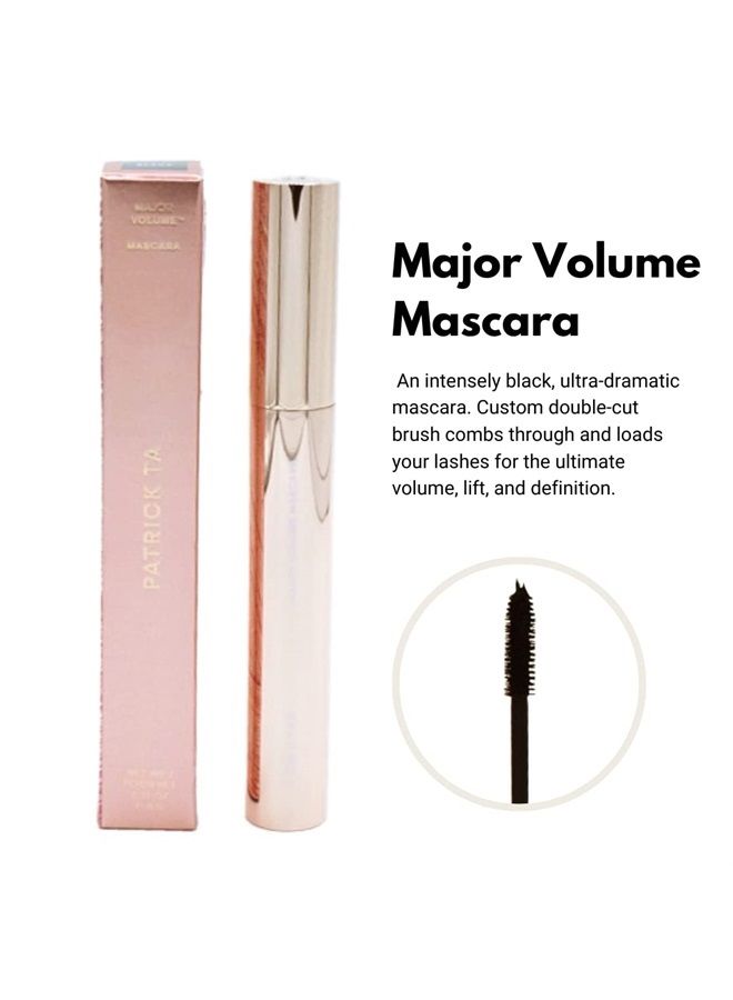 Patrick Ta Major Volume Black Mascara - (intensely black, ultra-dramatic mascara, ultimate volume, lift, and definition)