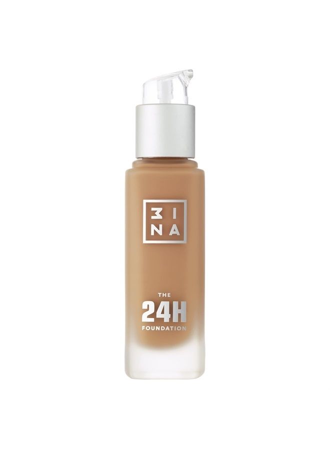 3INA The 24H Foundation 654 - 24H Long-Wearing Formula - Medium To High Buildable Coverage - Smooth Matte Finish - Expanded Shade Selection - Waterproof, Cruelty Free, Vegan Makeup - 1.01 Oz