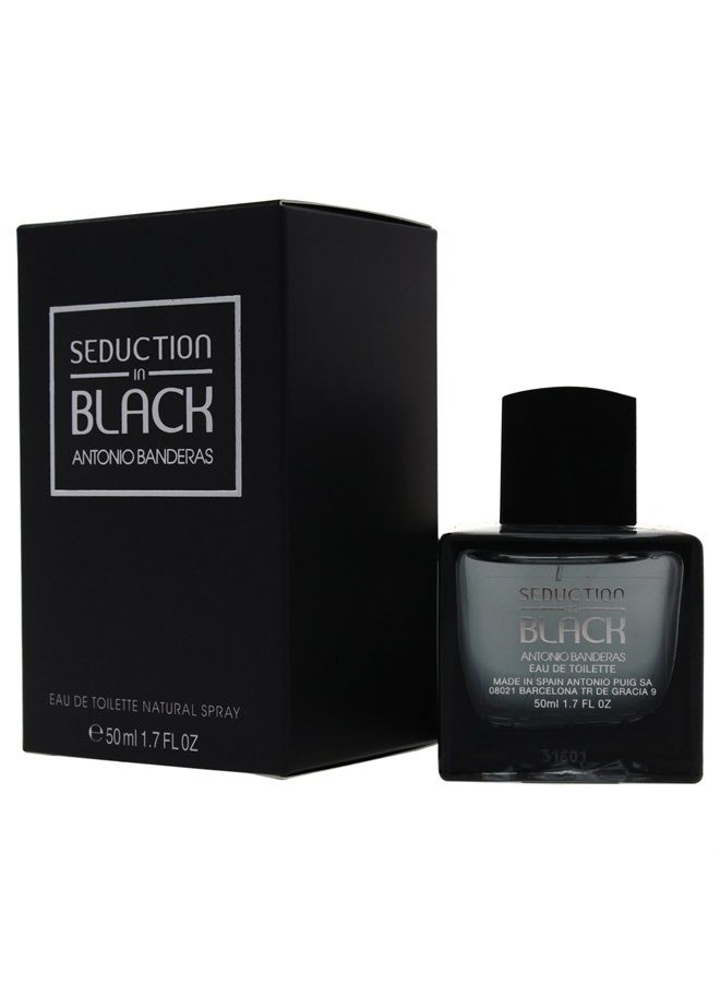 Seduction in Black Eau De Toilette Spray for Men, 1.7 Ounce