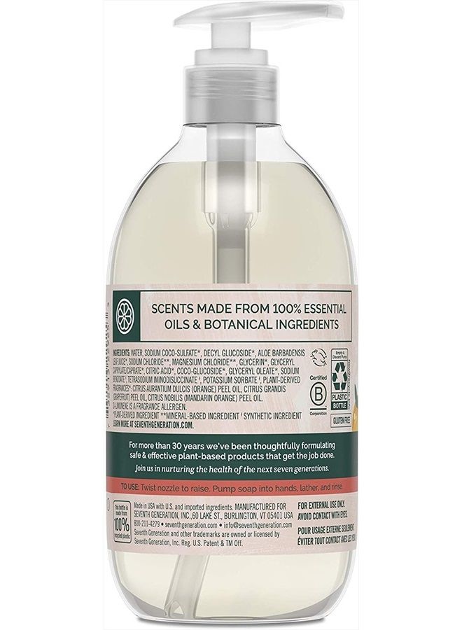 Natural Hand Wash - Mandarin Orange and Grapefruit - 12 oz