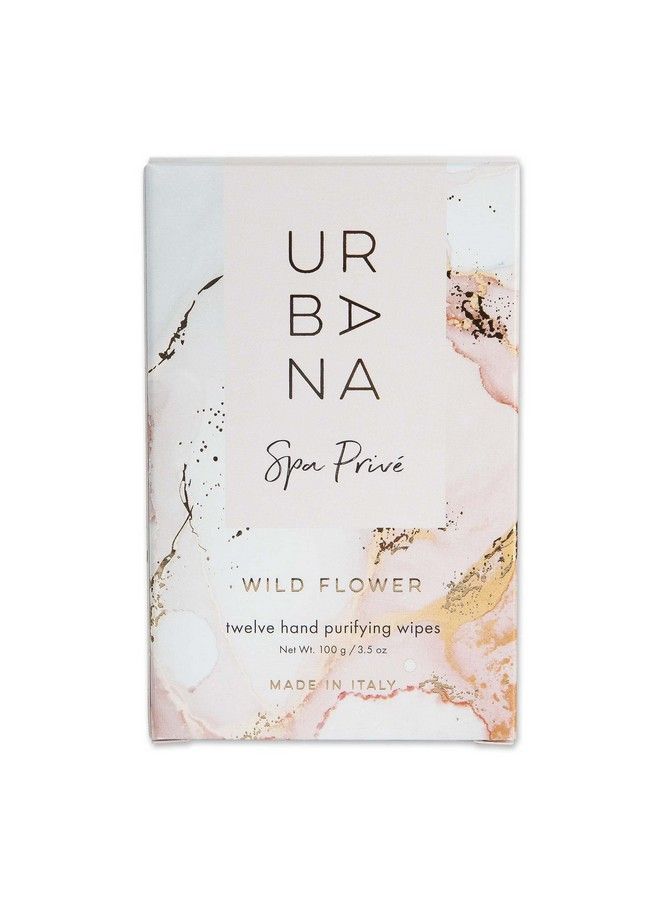 Spa Prive Collection Individual Hand Purifying Wipes 12 Pack 3.5 Oz Wild Flower