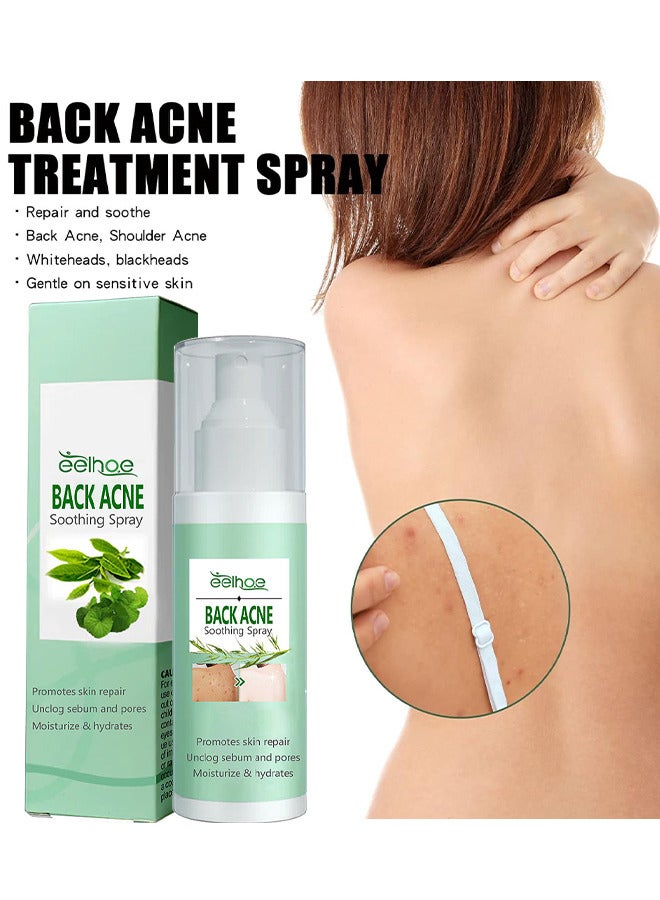 120ML Back Acne Treatment Soothing Spay, Back Acne Spray, Niacinamide Spray, Body Acne Treatment with Herbal Formula, Tea Tree Oil Spray, Body Acne Treatment Spray For Teens, Gentle On Skin