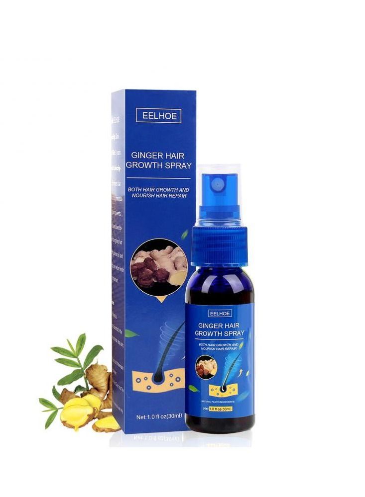 Ginger Hair Grower spray Anti Hair Fall Hair Loss Treatment Hair Growth Essence Oil for Men Women