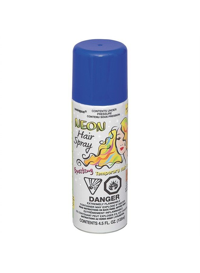 Temporary Neon Color Hair Spray, 4.5 Oz, Blue