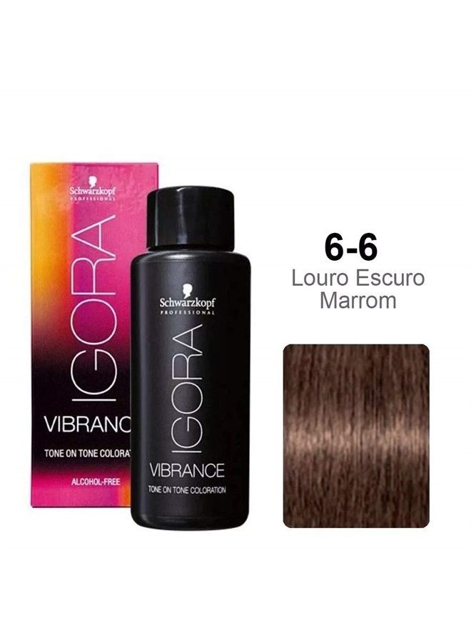 Professional Igora Vibrance Demi-Permanent Tone on Tone Hair Color (6-6)