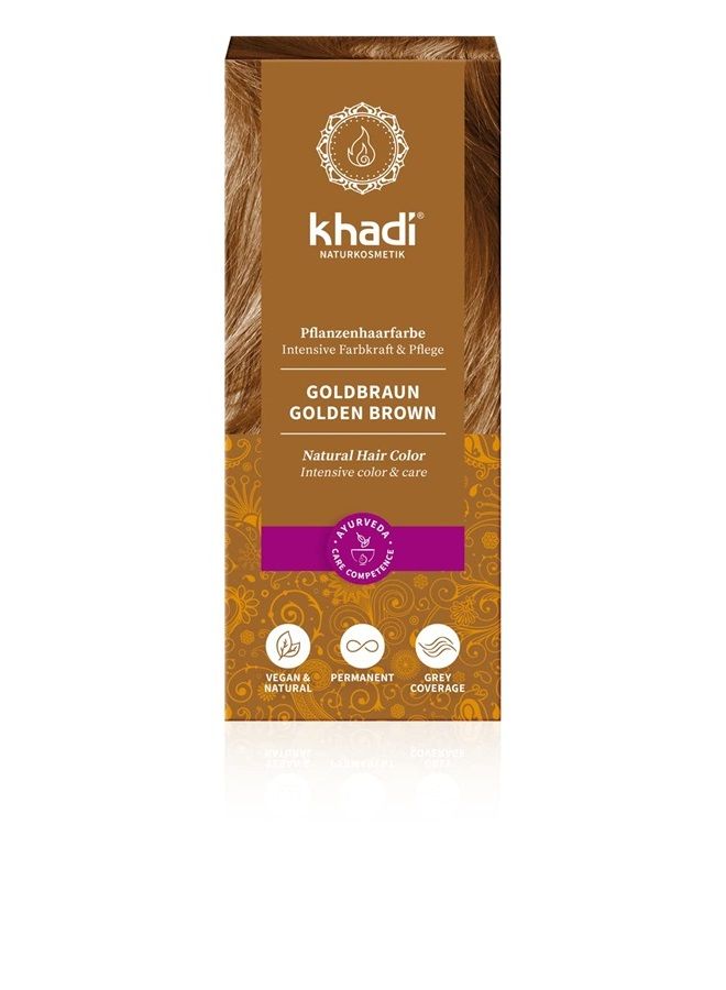 Khadi Natural Hair Colour - GOLDEN BROWN - 100g