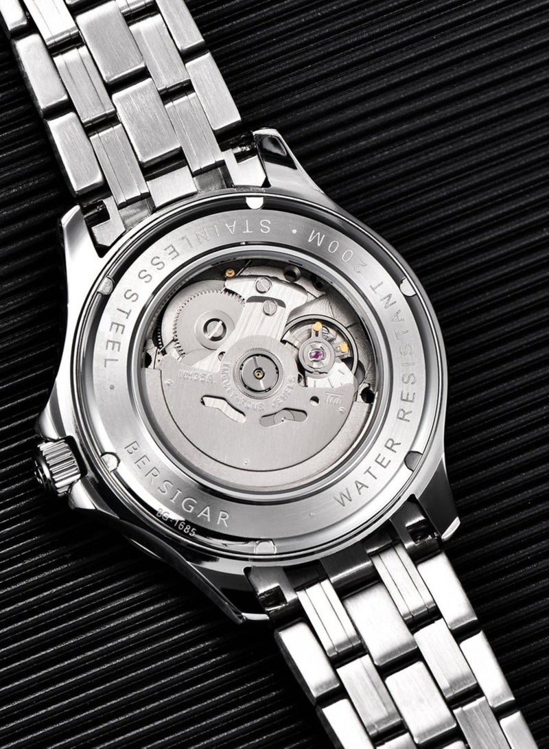 Bersigar BG-1685 Ocular Luxury Design Stainless Steel Mechanical Water Resistant Watch