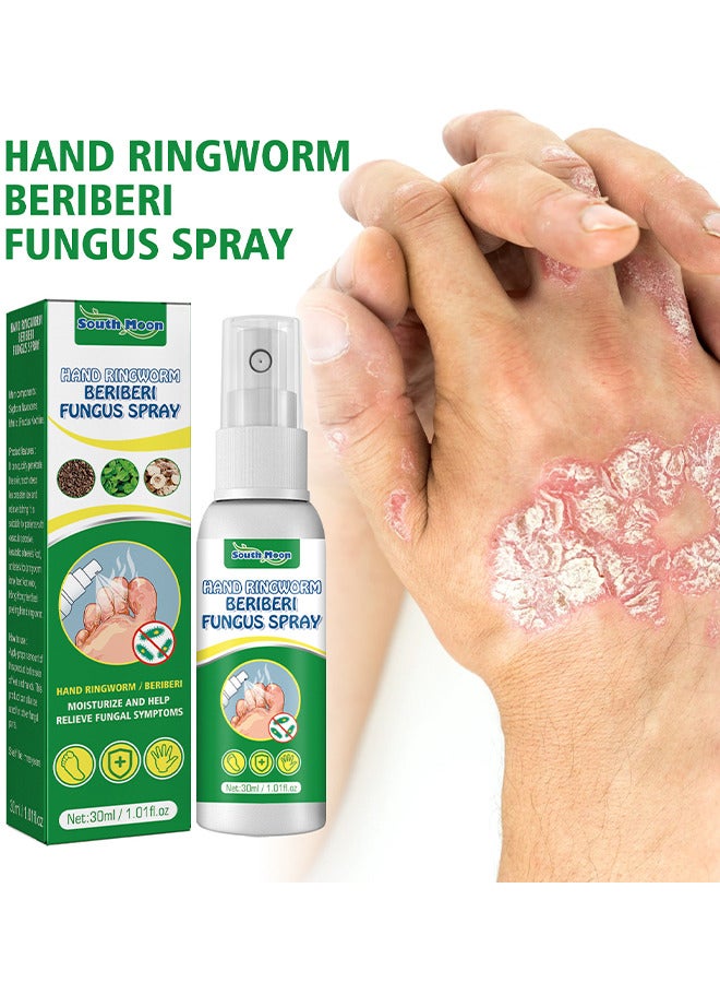 Hand Ringworm BeriBeri Fungus Spray, Anti-Fungi Treatment For Feet Itchy, Sweating, Peeling And Blisters, Natural Ingredients Foot Fungi Spray For Tinea Pedis, Inflamed, Feet Smelly 30ML