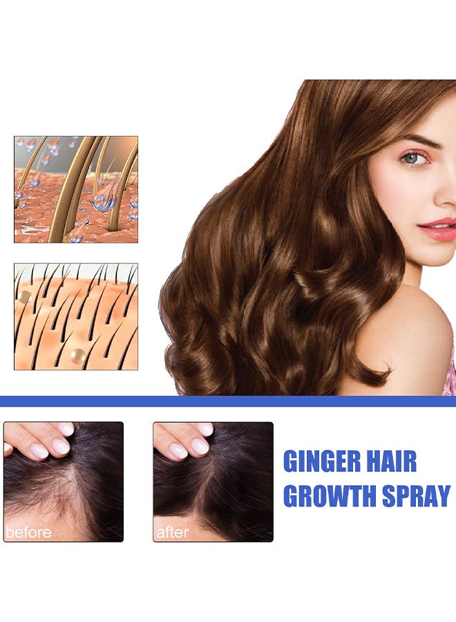 Ginger Hair Growth Spray, Regrowth Nourishing Ginger Spray, Ginger Spray For Hair Growth, Anti Hair Loss, Thinning, Balding, Repairs Hair, Use For Hair Loss and Hair Thinning Treatment Spray 30ML