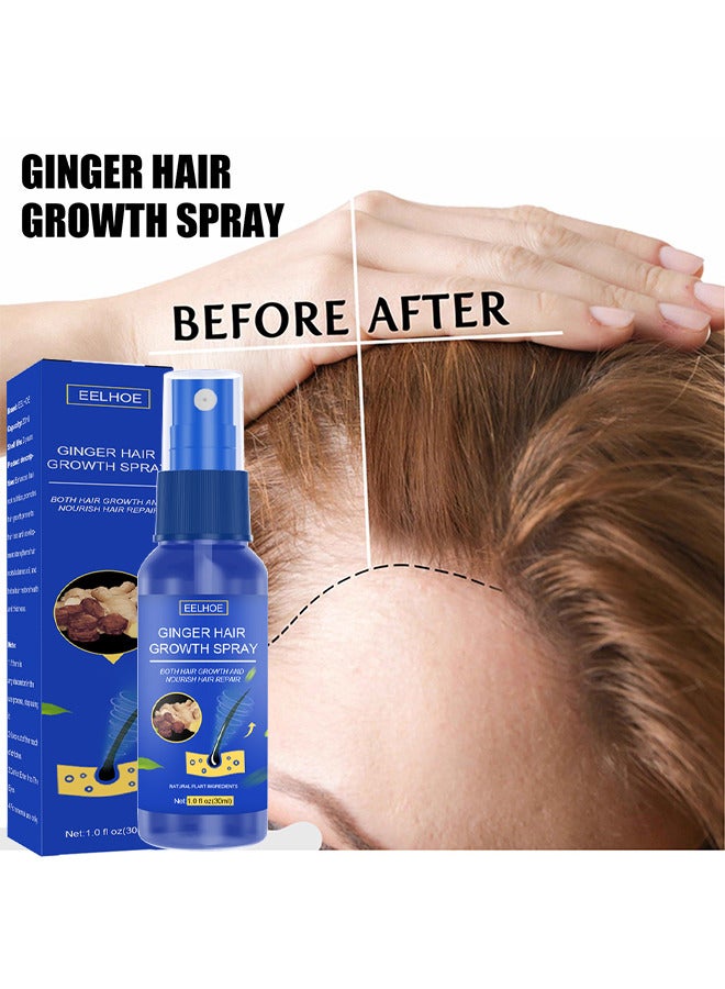 Ginger Hair Growth Spray, Regrowth Nourishing Ginger Spray, Ginger Spray For Hair Growth, Anti Hair Loss, Thinning, Balding, Repairs Hair, Use For Hair Loss and Hair Thinning Treatment Spray 30ML