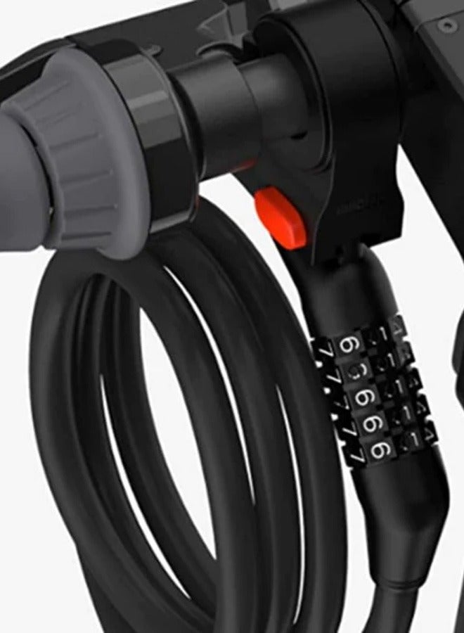 Segway Ninebot 5-Digit Combination Cable Lock for Bikes and Scooters, Black