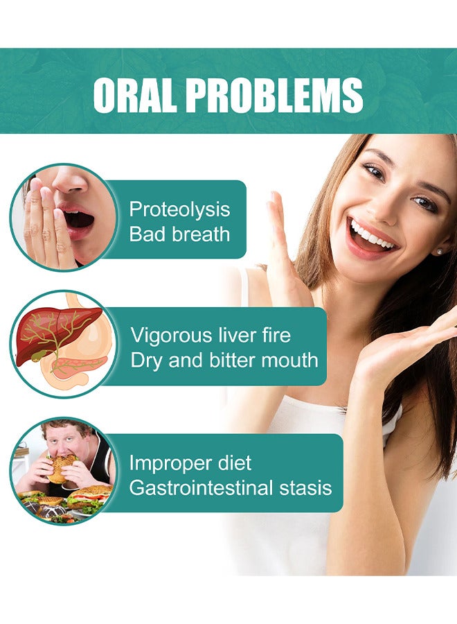 Fresh Breath Oral Care Essence, Natural Breath Freshening Drops For Bad Breath And Dry Mouth, Fresh Breath Essence With Mint Oil, Bad Mouth Smell Removing Drops, Travel Size Concentrated 30ML