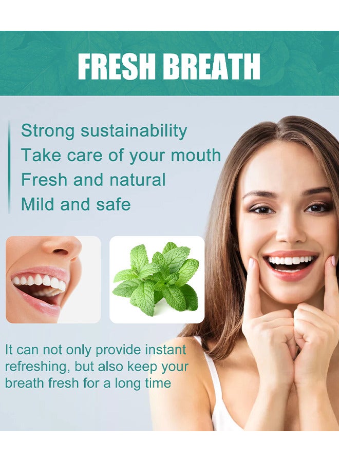 Fresh Breath Oral Care Essence, Natural Breath Freshening Drops For Bad Breath And Dry Mouth, Fresh Breath Essence With Mint Oil, Bad Mouth Smell Removing Drops, Travel Size Concentrated 30ML